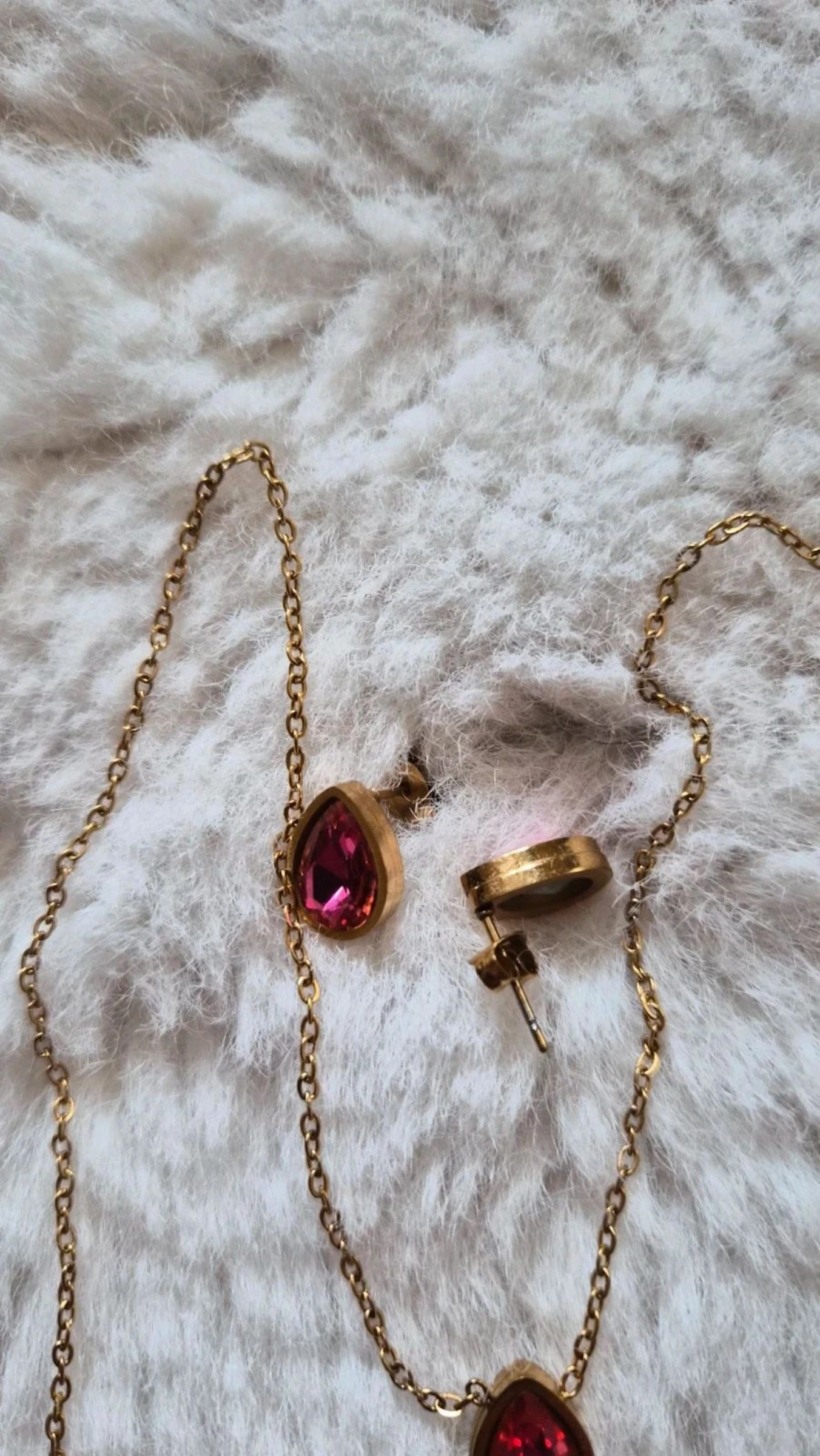Conjunto de pendientes y collar de acero inoxidable – photo 7